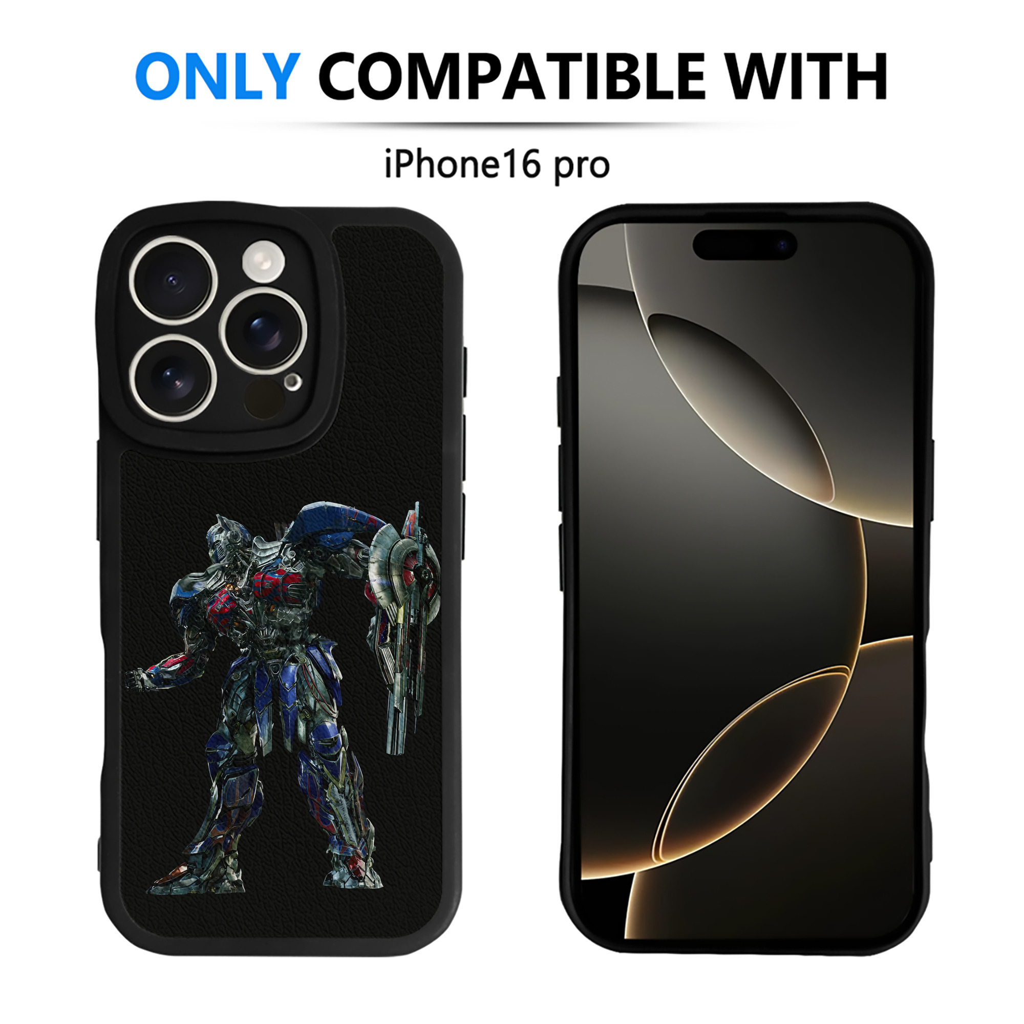 （画像用） Transformers トランスフォーマー 【iPhone 16シリーズ対応】シリコンスマホケース（レザー調） 材質：シリコン